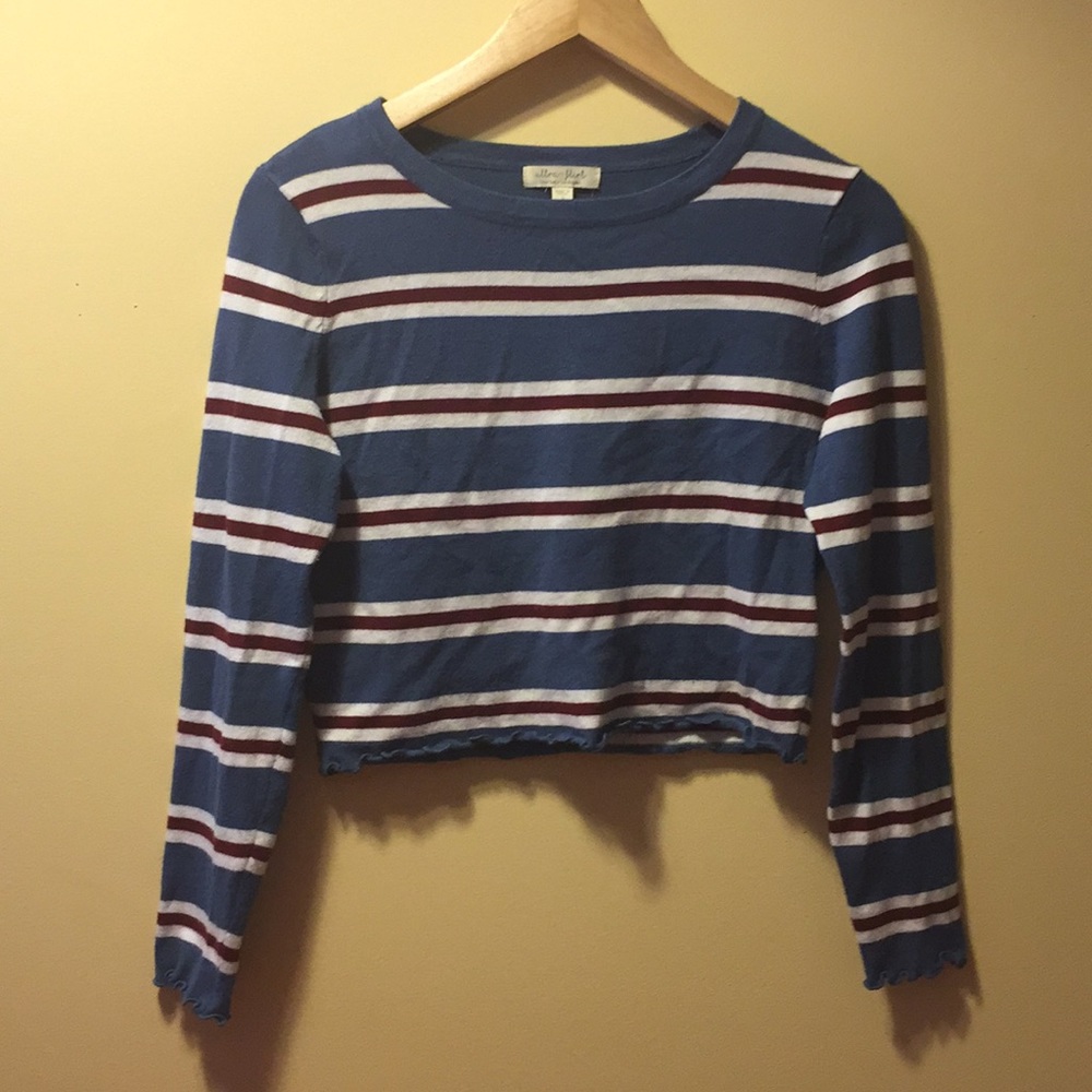 Ultra Flirt Striped Crop Top